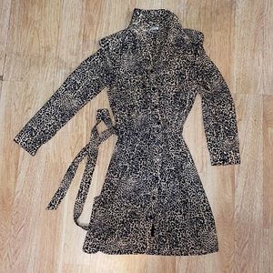 Collective Concepts- Mid length animal print shirt dress size S